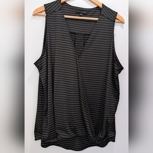 Banana Republic Factory Black Striped Sleeveless Top